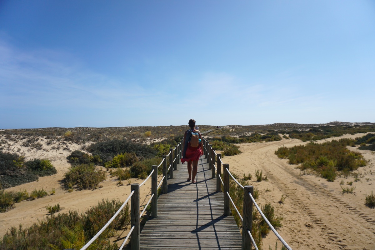 Llegando a la playa de Culatra